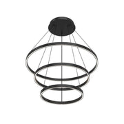 Kuzco Cerchio CH87332-BK-UNV-010 Chandelier, UL Damp Rated, Black