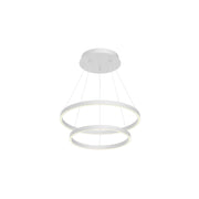 Kuzco Lighting CH87824-WH Chandeliers, 24-in White LED, Matte Powder-Coated Finish