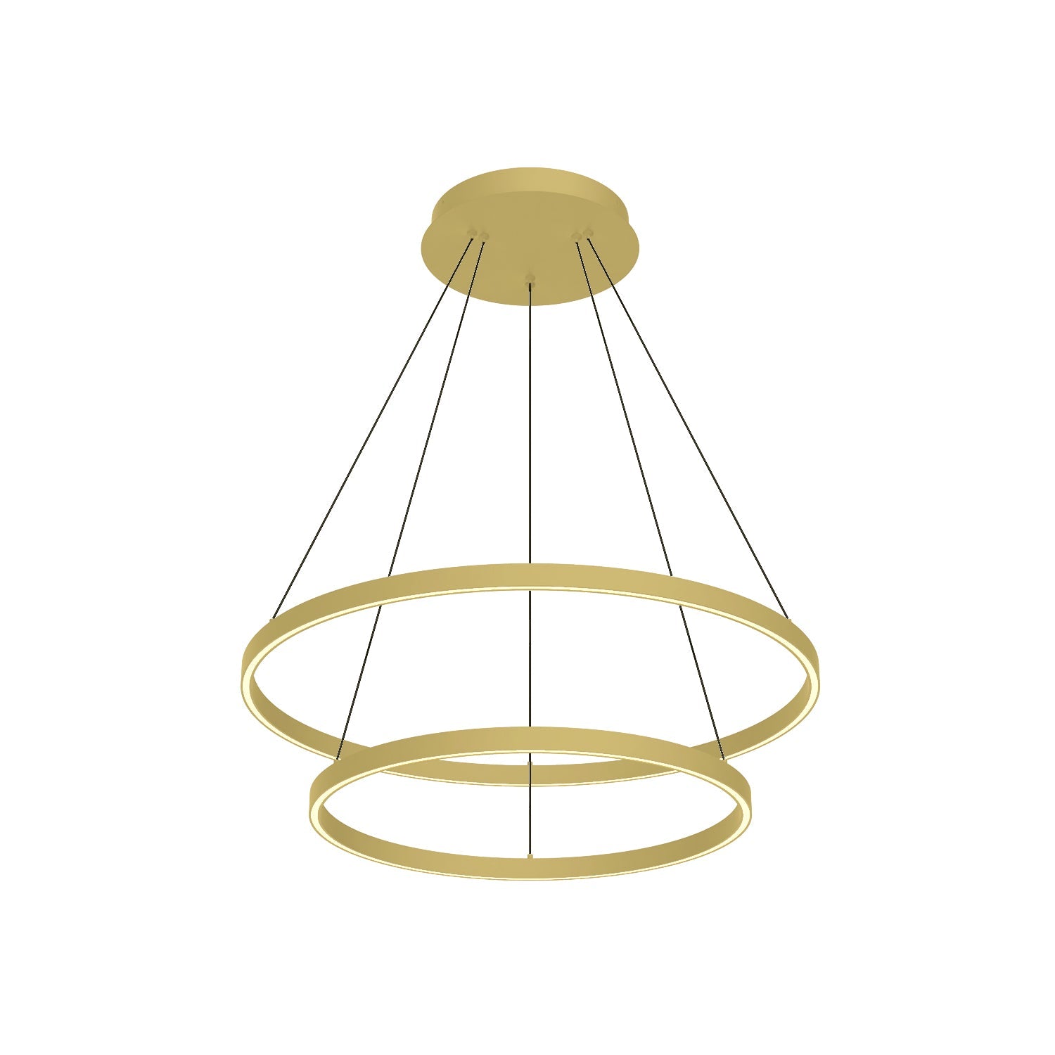 Kuzco Cerchio 32-in LED Chandeliers, Brushed Gold