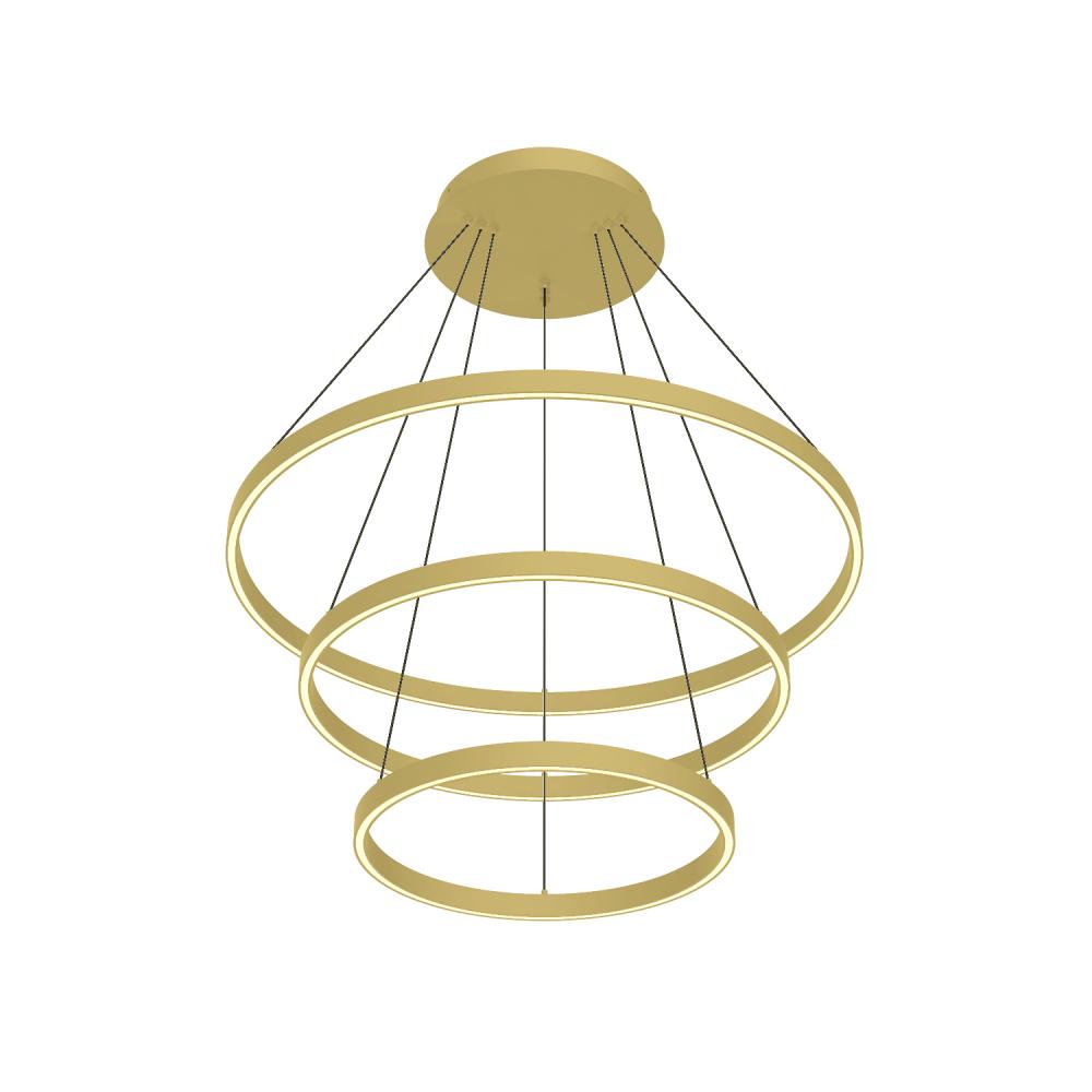 Kuzco Cerchio CH87932-BG LED Chandelier, UL Damp Rated, Brushed Gold