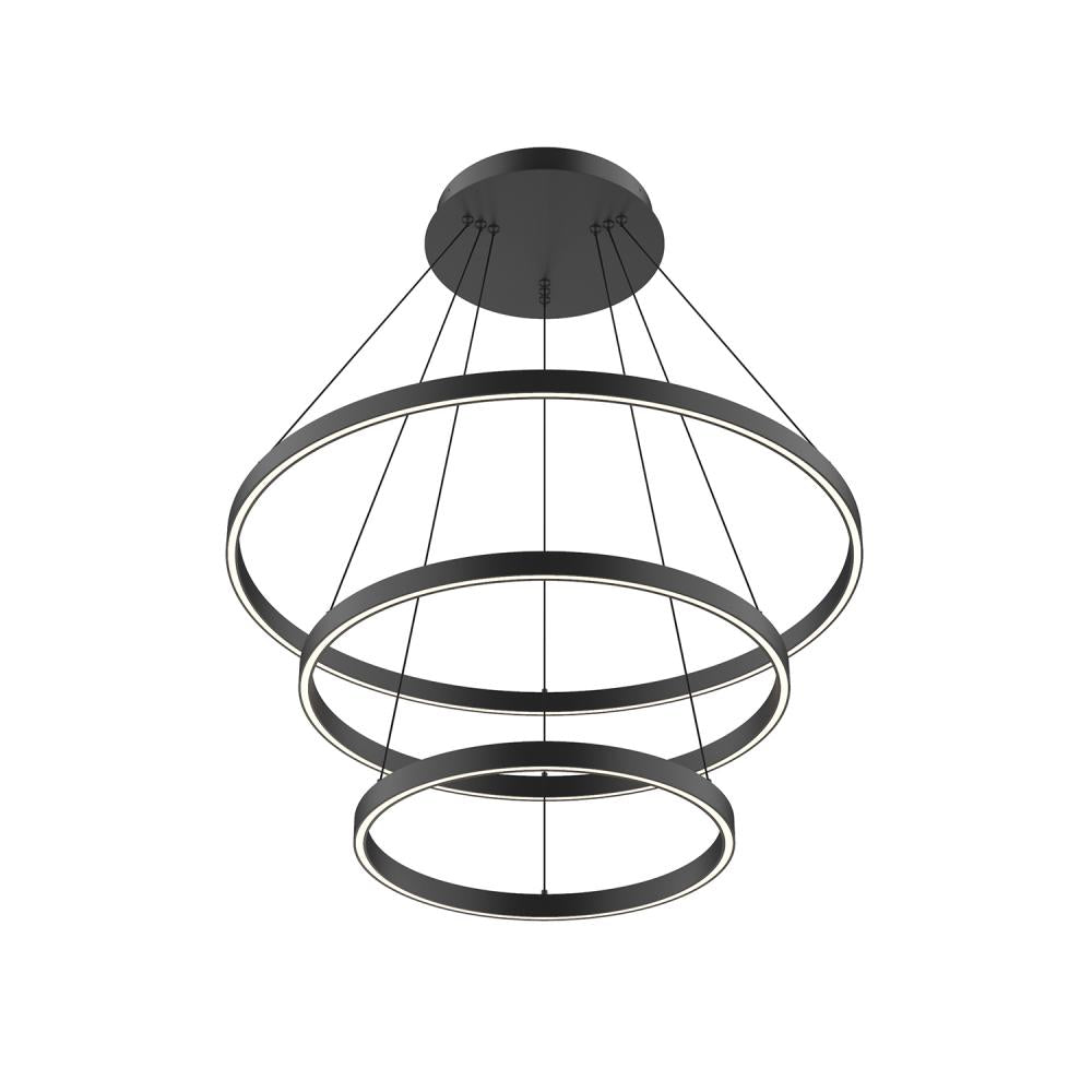 Kuzco Cerchio 32-in LED Chandelier, UL Listed, Black