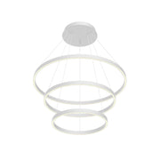 Kuzco Cerchio 32-in White LED Chandelier, UL Damp Rated, White