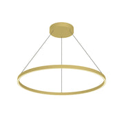 Kuzco Cerchio 36-in Brushed Gold LED Pendant, UL Damp Rated, Matte Powder-Coated