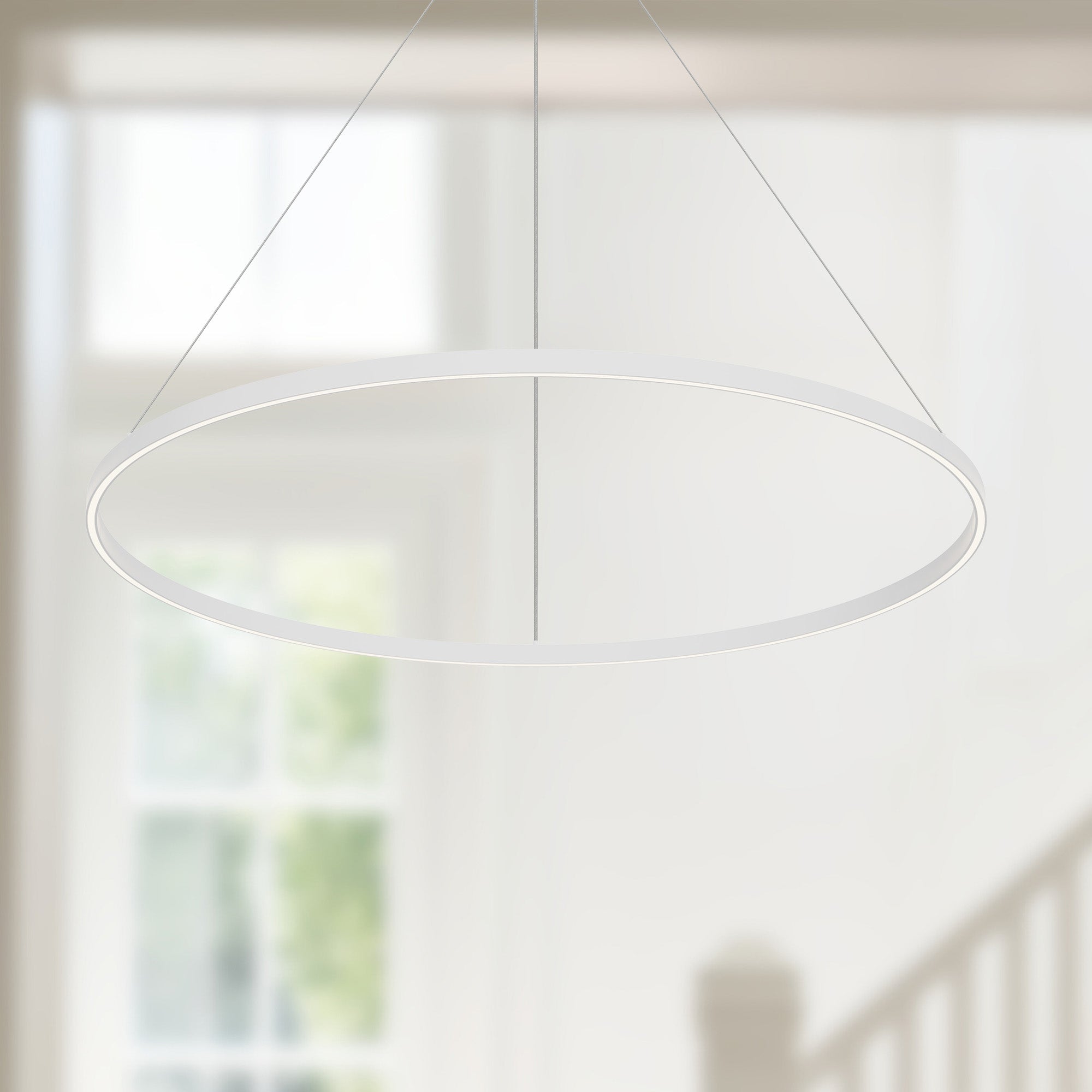 Kuzco Cerchio 48-in Pendant Light Fixture, UL Damp Rated, White