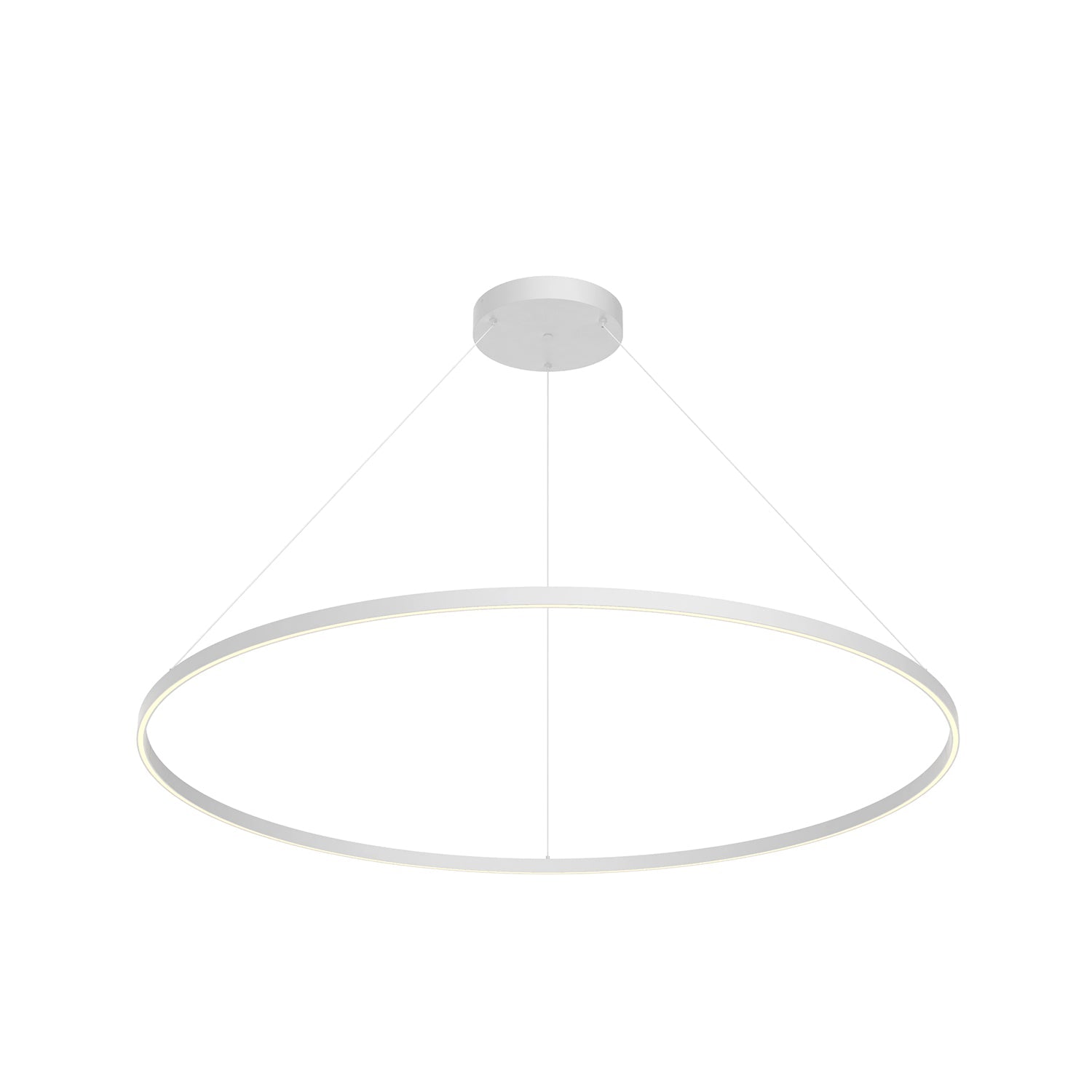 Kuzco Cerchio 60-in White LED Pendant, PD87160-WH-UNV-010 Pendant, Flush Silicone Diffuser, White