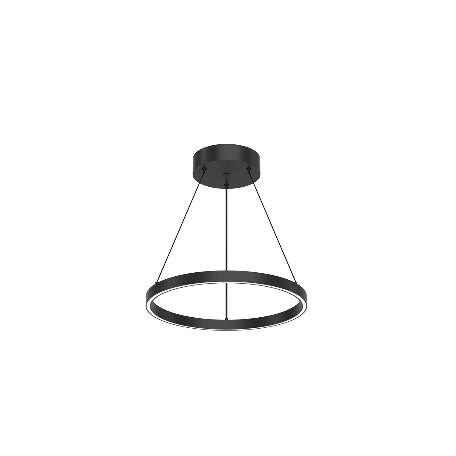 Kuzco Cerchio 18-in Black LED Pendant, UL Damp Rated, Black