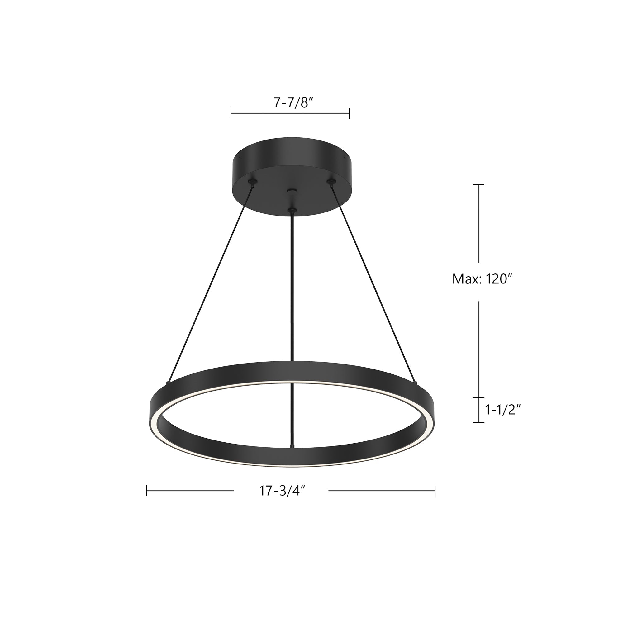 Kuzco Cerchio 18-in LED Pendant, 51W, White