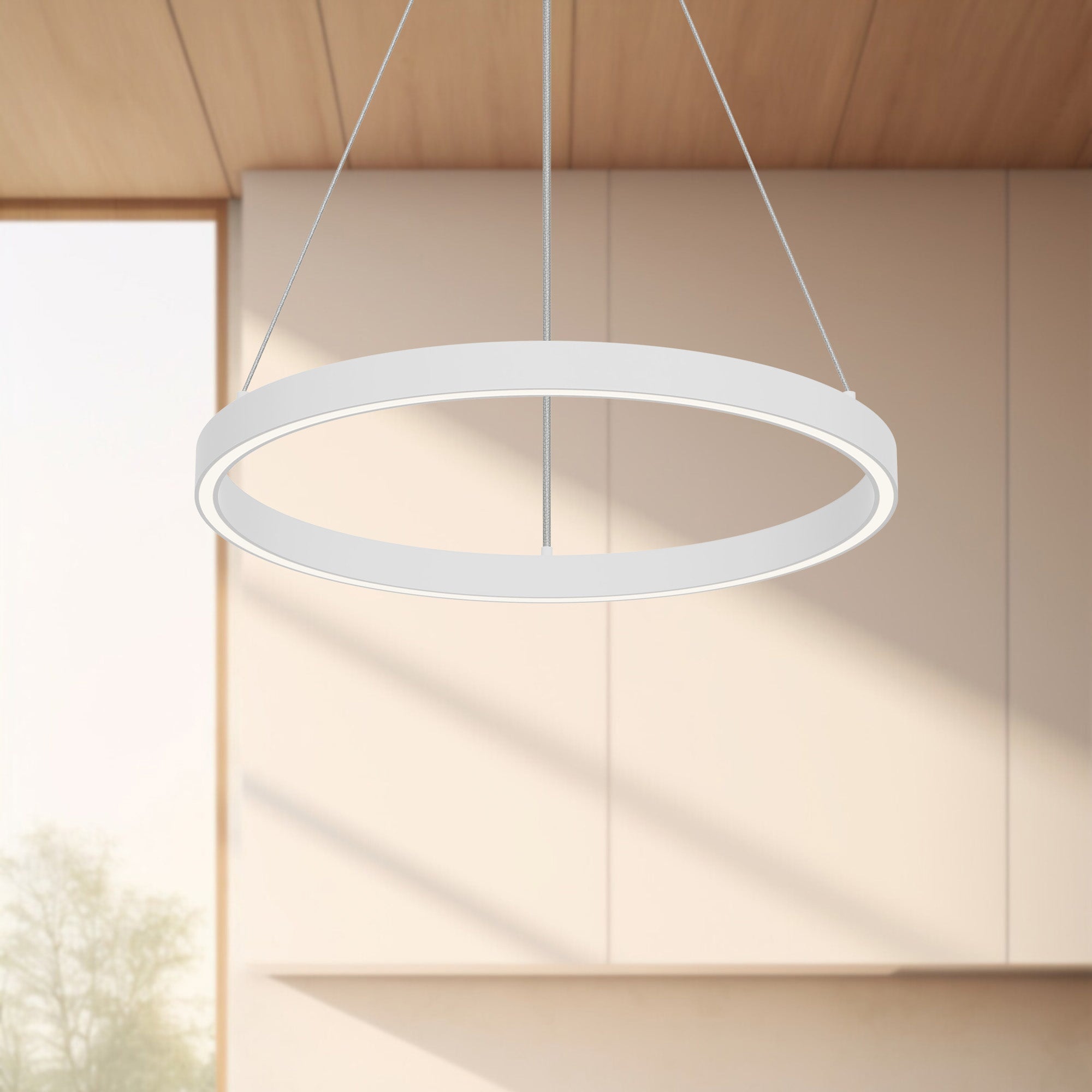Kuzco Cerchio 18-in LED Pendant, 51W, White