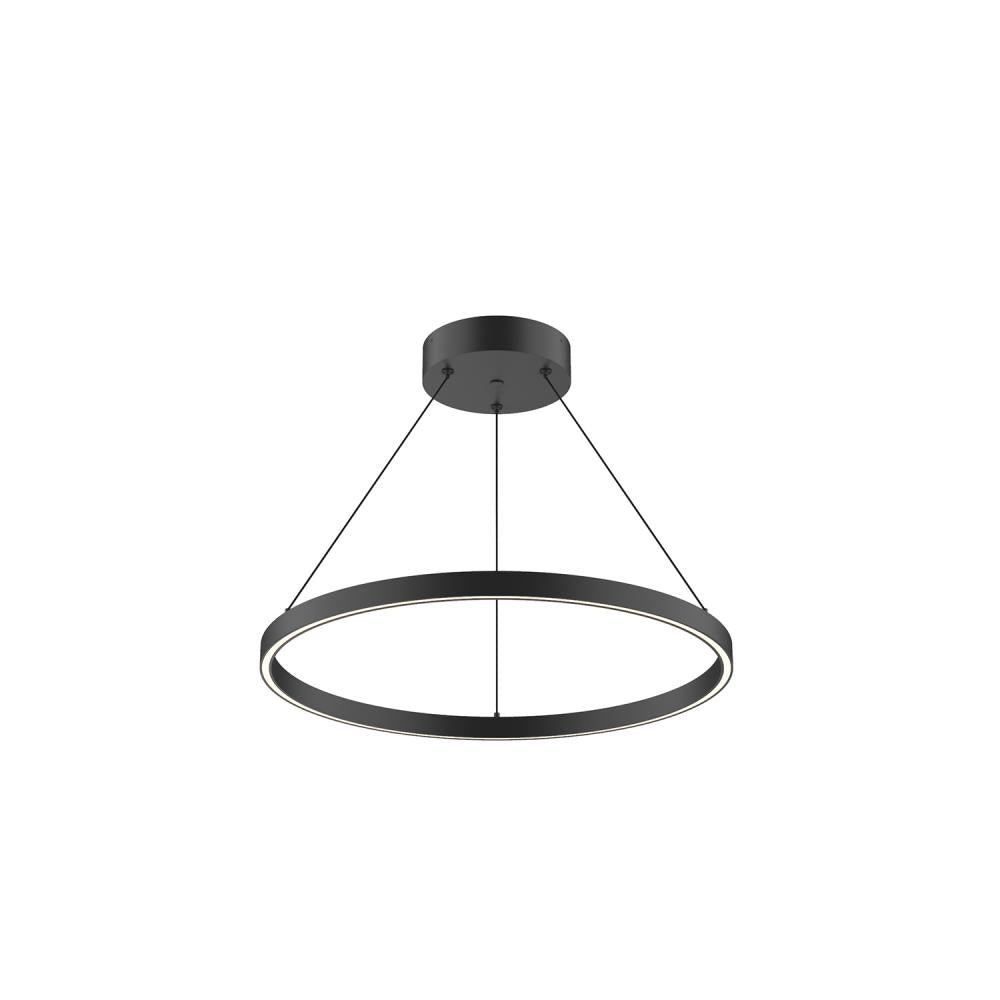 Kuzco Cerchio PD87724-BK Pendant, Black LED Pendant, 24-in Black, Matte Powder-Coated