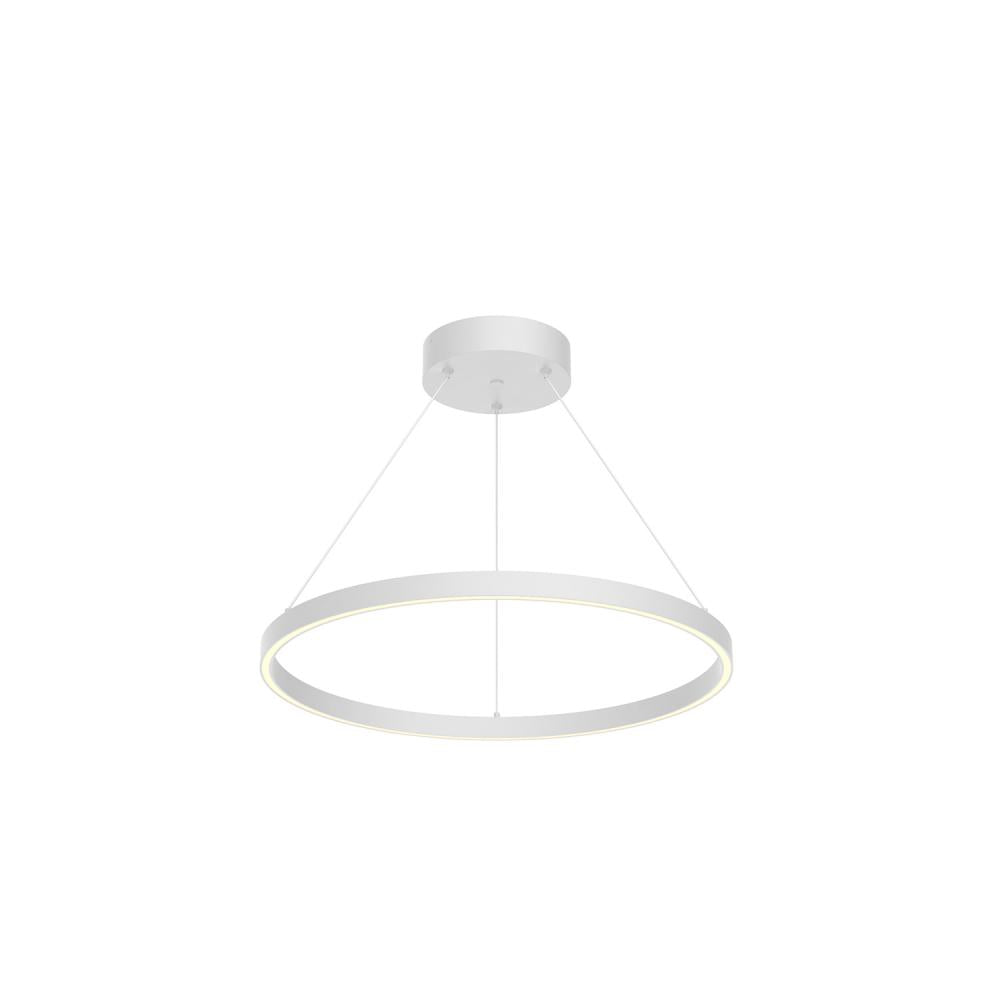 Kuzco Cerchio 24-in White LED Pendant, Flush Mount, White