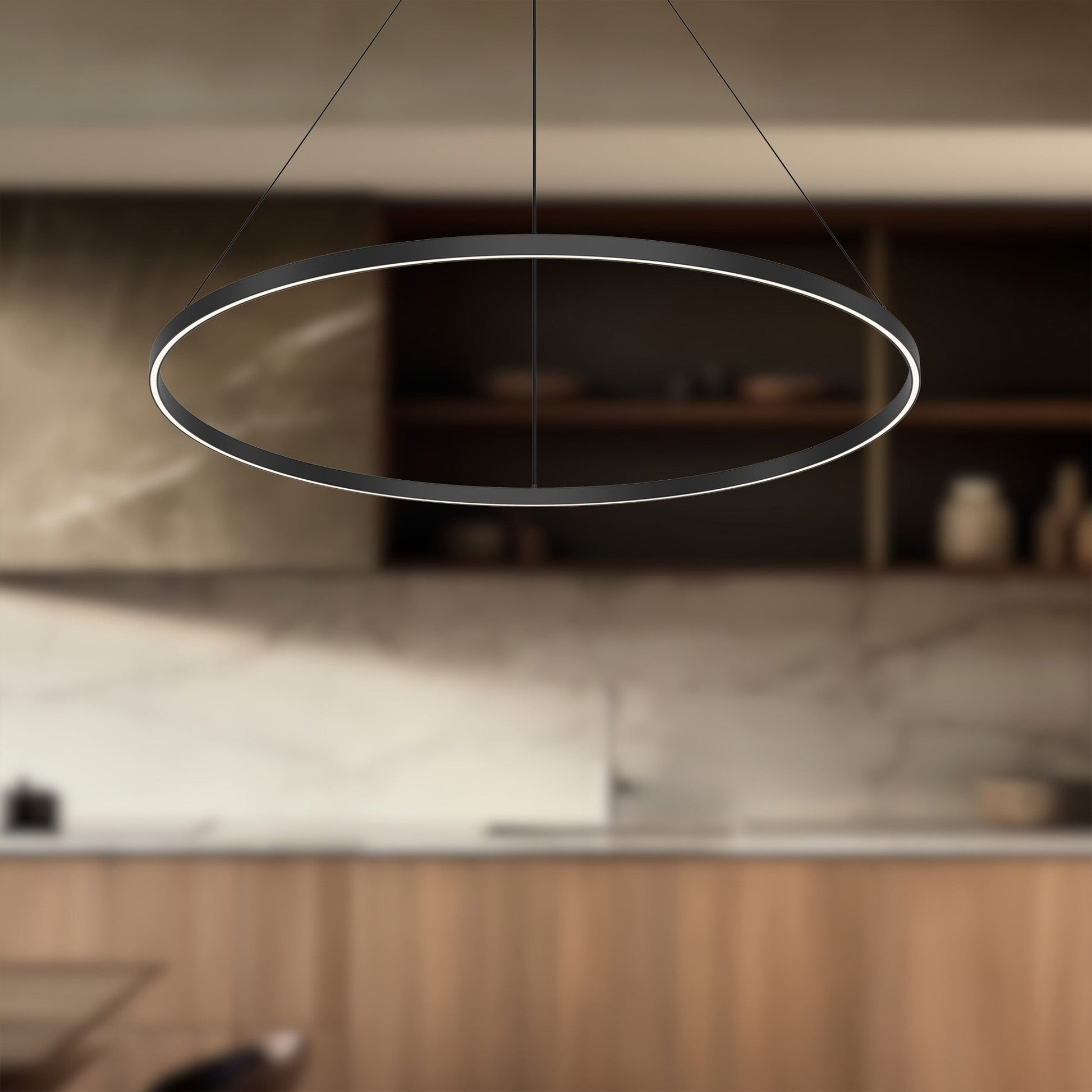 Kuzco Cerchio PD87748-BK-UNV-010 Pendant, LED, Flush Mount, Black