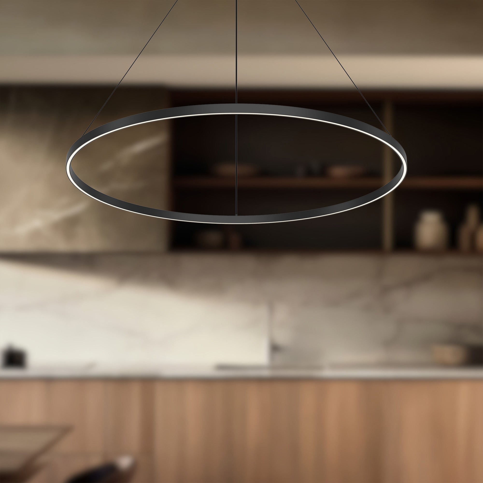 Kuzco Cerchio PD87748-BK-UNV-010 Pendant, LED, Flush Mount, Black