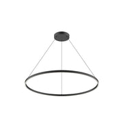 Kuzco Cerchio 48-in Black LED Pendant, 125W, Flush Silicone Diffuser, Matte Powder-Coated Finish