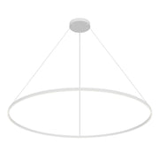 Kuzco Cerchio 72-in White LED Pendant, Flush Silicone Diffuser, Matte Powder-Coated, White