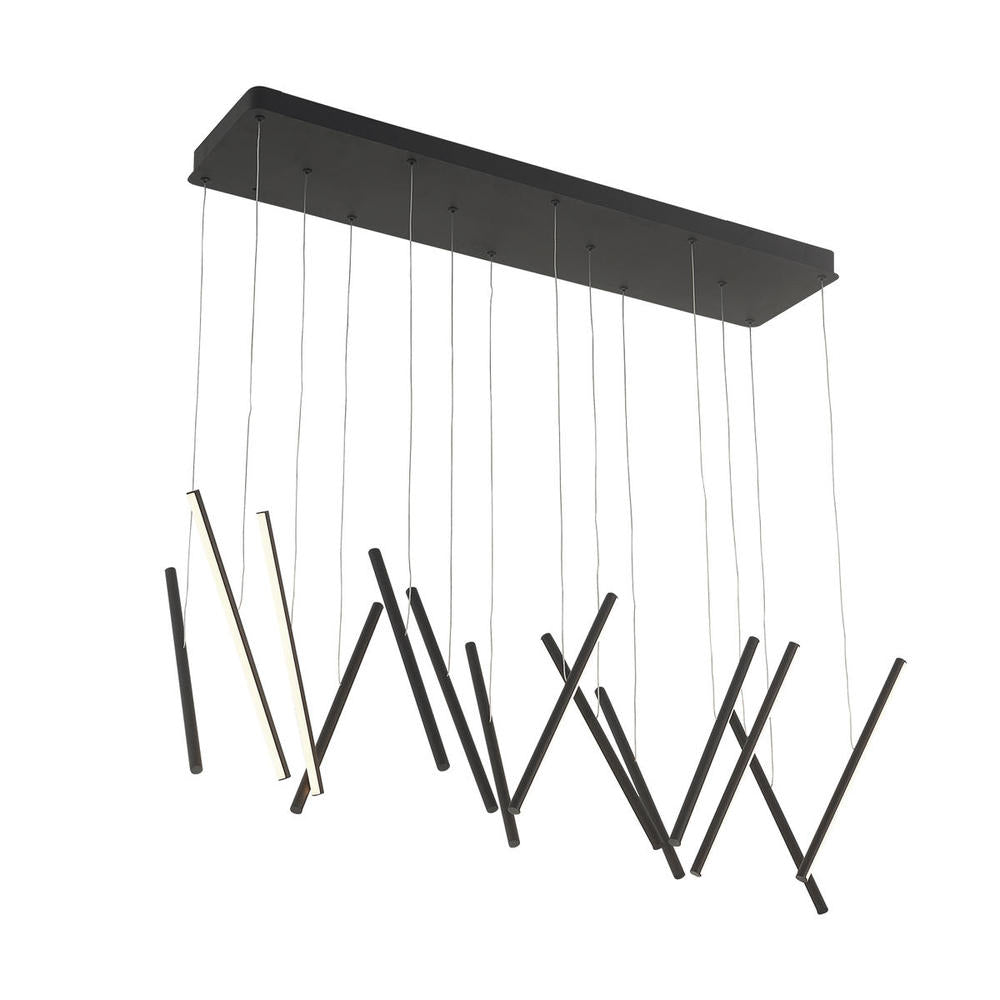 Kuzco Lighting LP14840-BK Chute 40-in Black LED Linear Pendant, Linear Pendants, Black