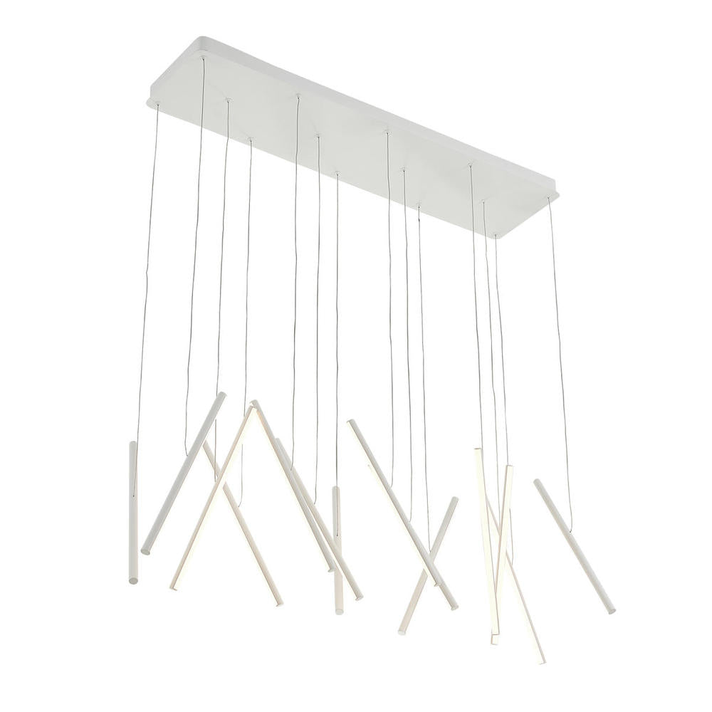 Kuzco LP14840-WH Chute 40-in Linear Pendant, UL Listed, White