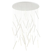 Kuzco Chute MP14850-WH Multi Pendant Light Fixture, UL Damp Rated, White