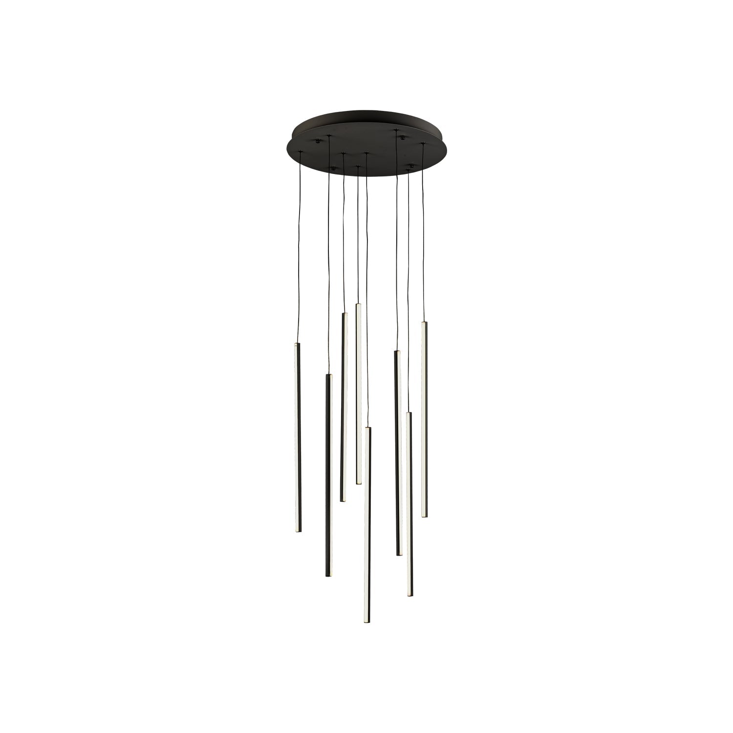 Kuzco Chute MP14919-BK-UNV-010 Multi Pendant Lighting Fixture, UL Damp Rated, Black