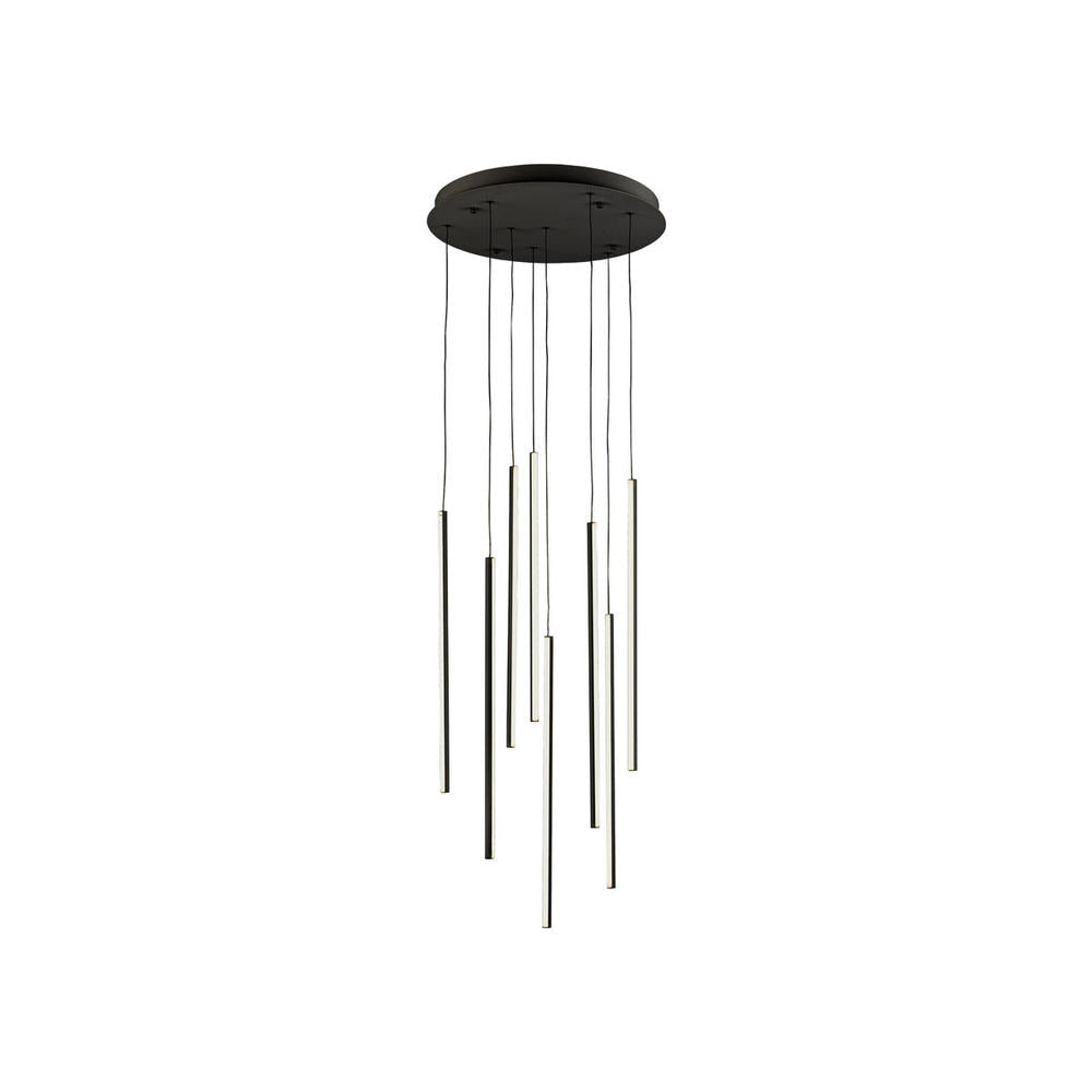 Kuzco Chute MP14919-BK Multi Pendant, UL Damp Rated, Black