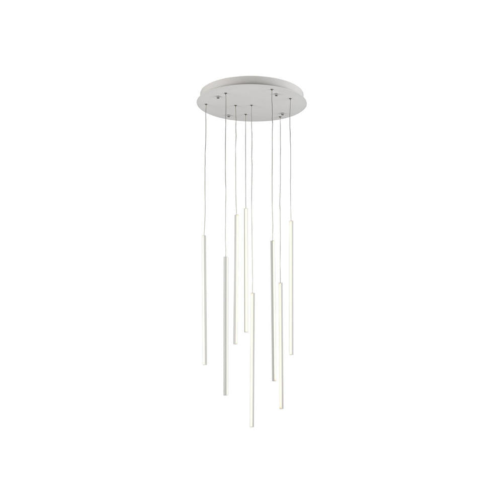 Kuzco Chute 8 Head Multi Pendant, LED, White