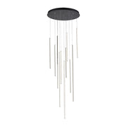 Kuzco Chute MP14924-BK Multi Pendant Light Fixture, UL Damp Rated, Black