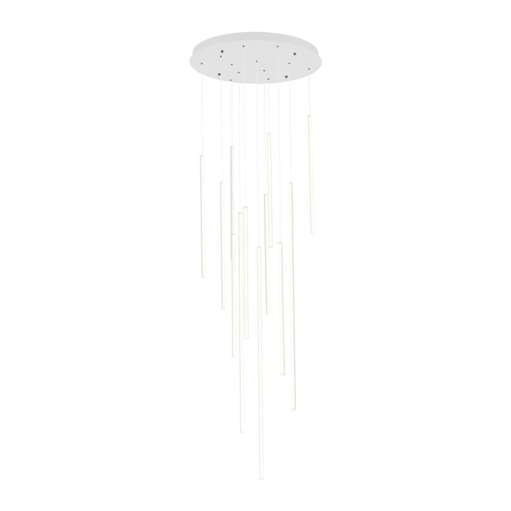 Kuzco Lighting MP14924-WH Chute 12 Head White LED Multi Pendant, Custom Options Available, White