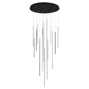 Kuzco Chute 16 Head Black LED Multi Pendant, UL Damp Rated, Black