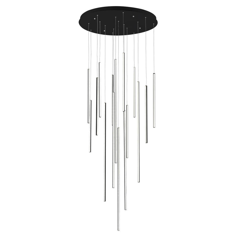 Kuzco Chute MP14932-BK Multi Pendant, 195W Watt, Black