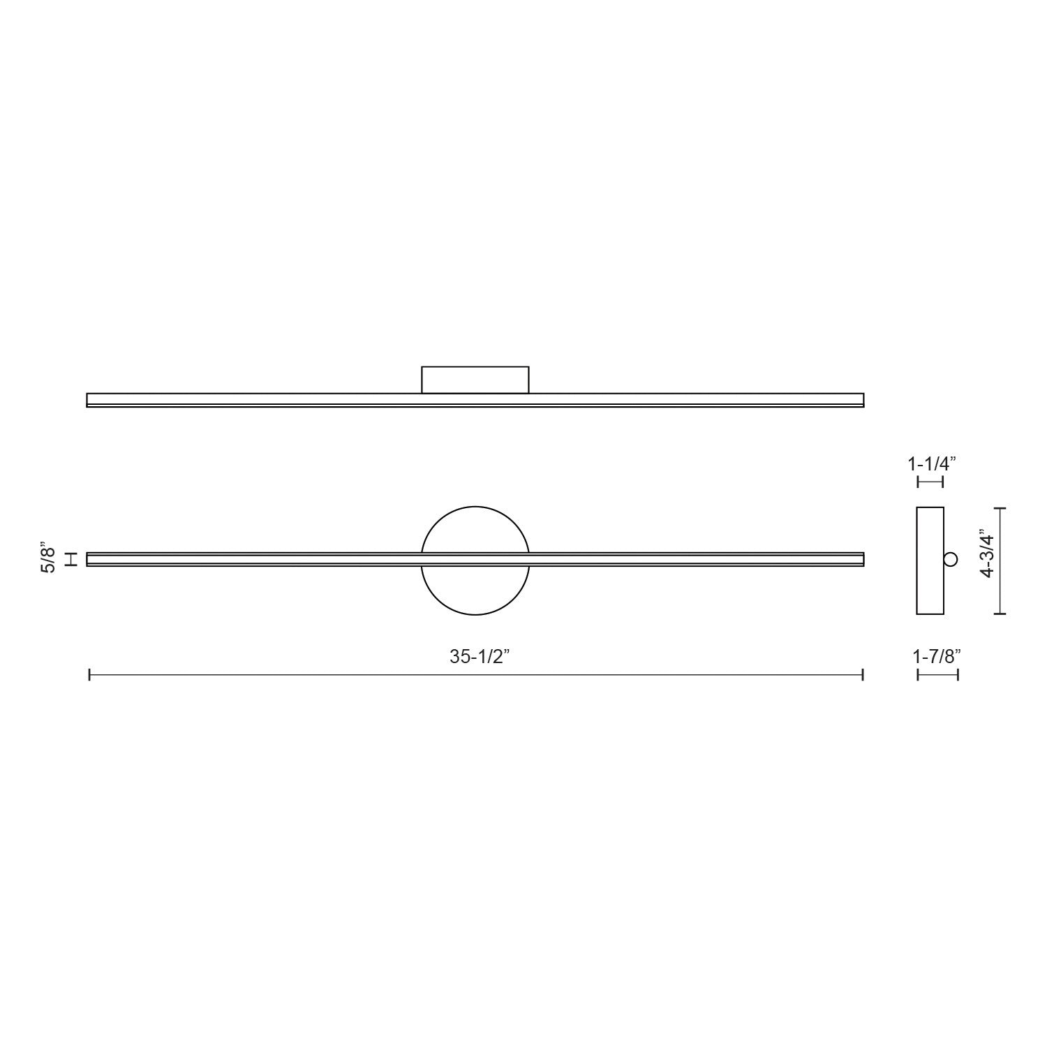 Kuzco Chute WS14935-BK-UNV Wall Sconce, 15W, Black