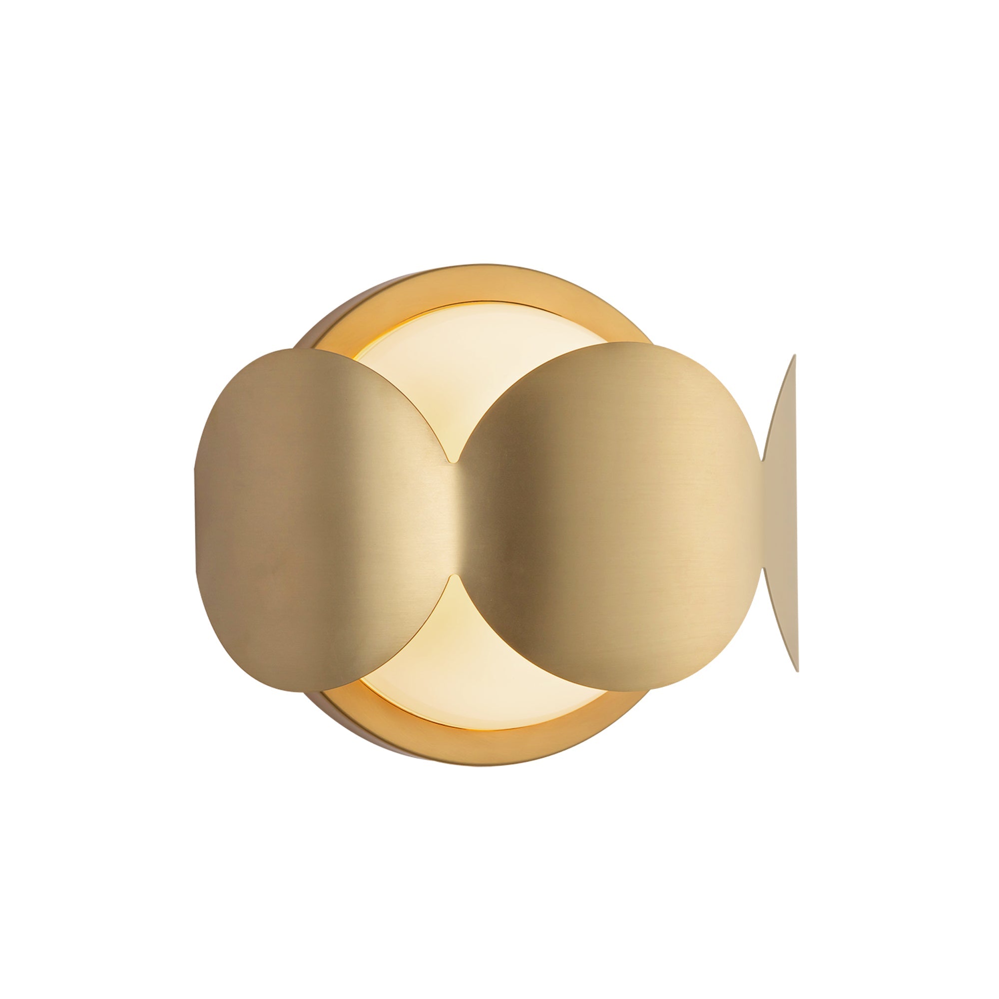 KUZCO Lighting . Ciel 10-in Brushed Gold/Opal Glass Socket Wall SconceWall Sconces, Brushed Gold/Opal Glass