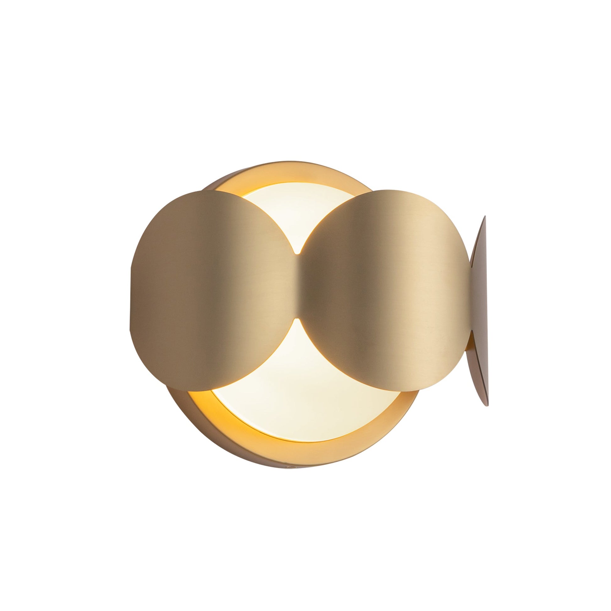 KUZCO Lighting . Ciel 10-in Brushed Gold/Opal Glass Socket Wall SconceWall Sconces, Brushed Gold/Opal Glass