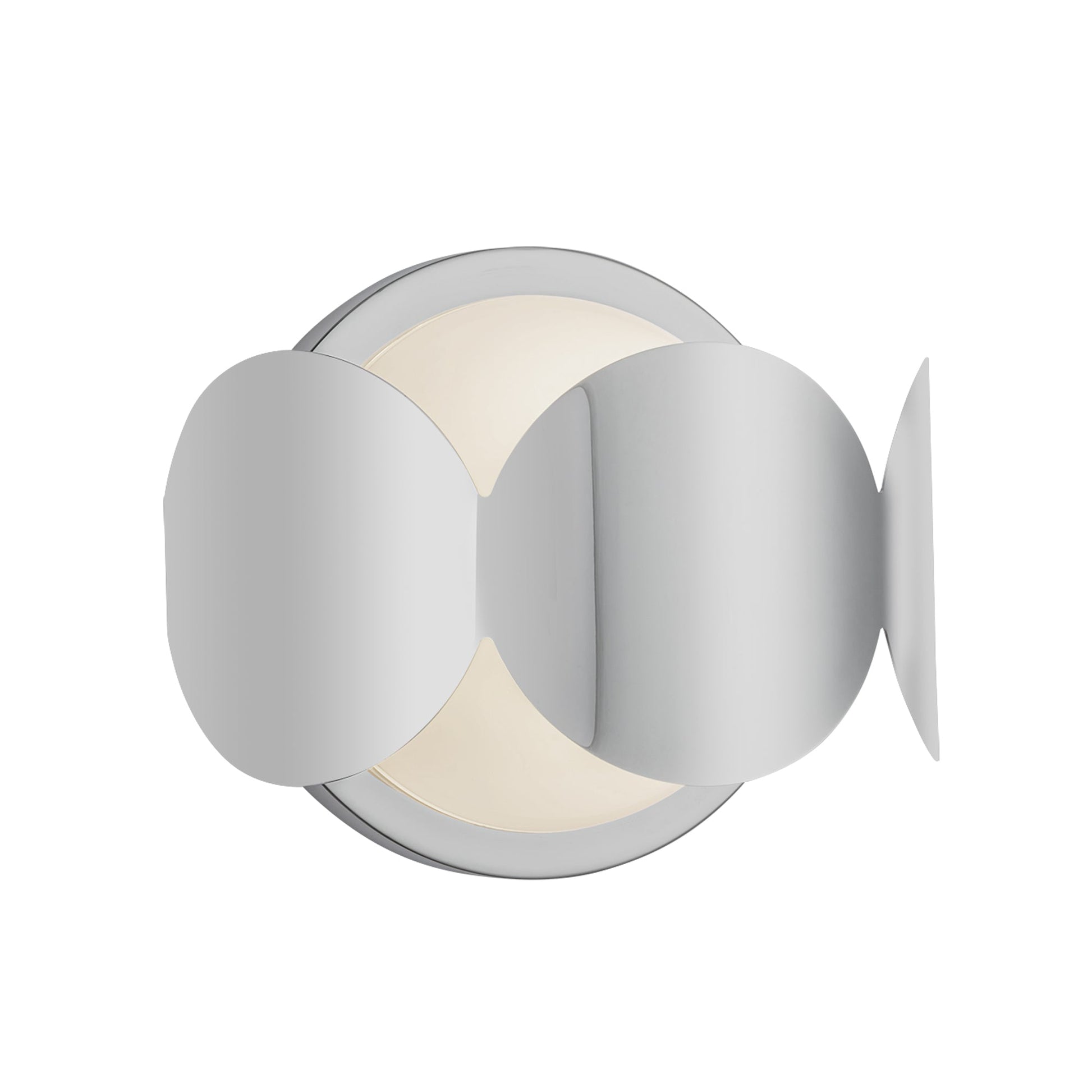 KUZCO Lighting . Ciel 10-in Chrome/Opal Glass Socket Wall SconceWall Sconces, Chrome/Opal Glass