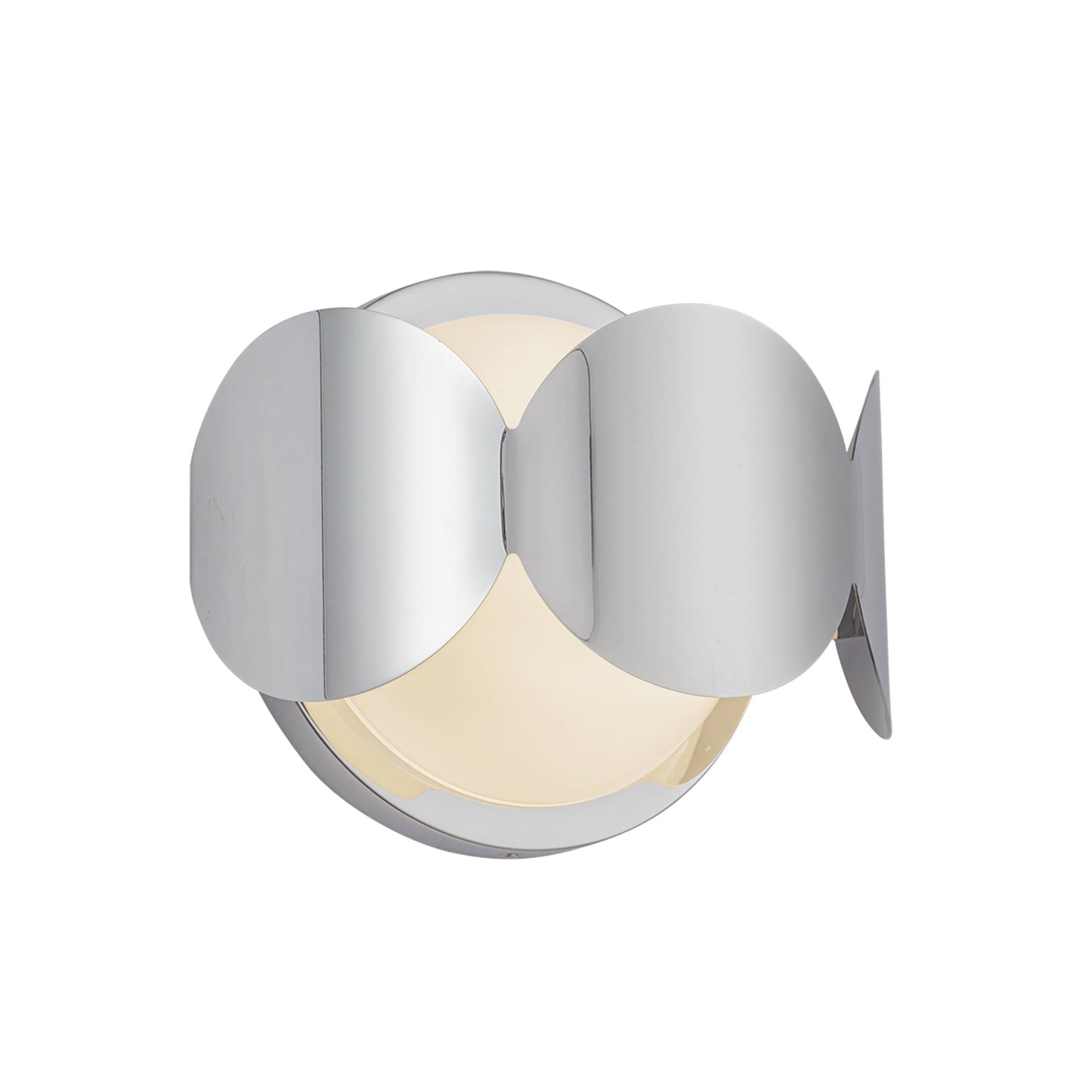 KUZCO Lighting . Ciel 10-in Chrome/Opal Glass Socket Wall SconceWall Sconces, Chrome/Opal Glass