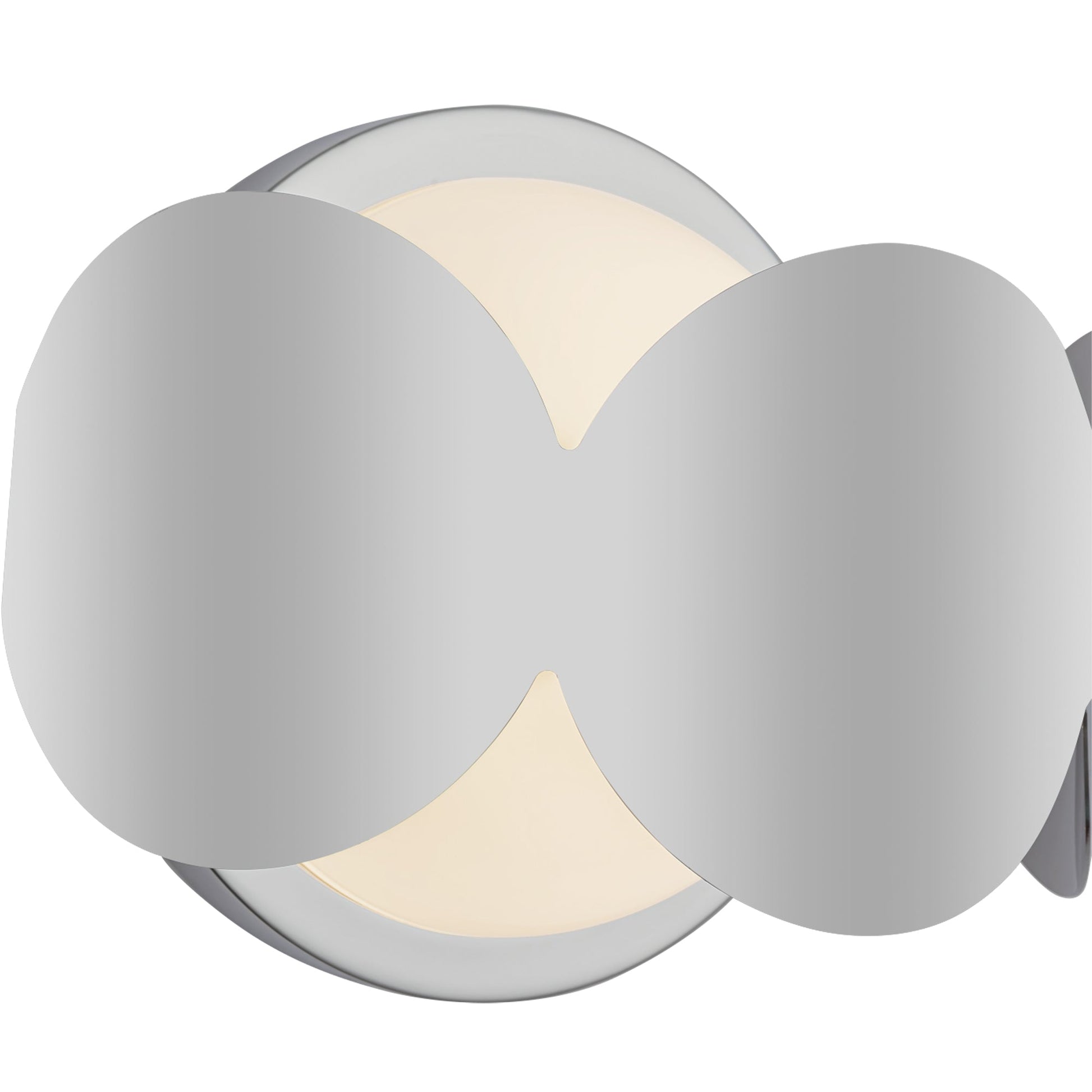 KUZCO Lighting . Ciel 10-in Chrome/Opal Glass Socket Wall SconceWall Sconces, Chrome/Opal Glass