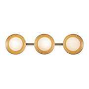 Kuzco Cleo VL77923-BG/OP Vanity Light Fixture, UL Damp Rated, Brushed Gold/Opal Glass
