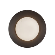 Kuzco Cleo WS77909-BK/OP Wall Sconce, UL Damp Rated, Black/Opal Glass