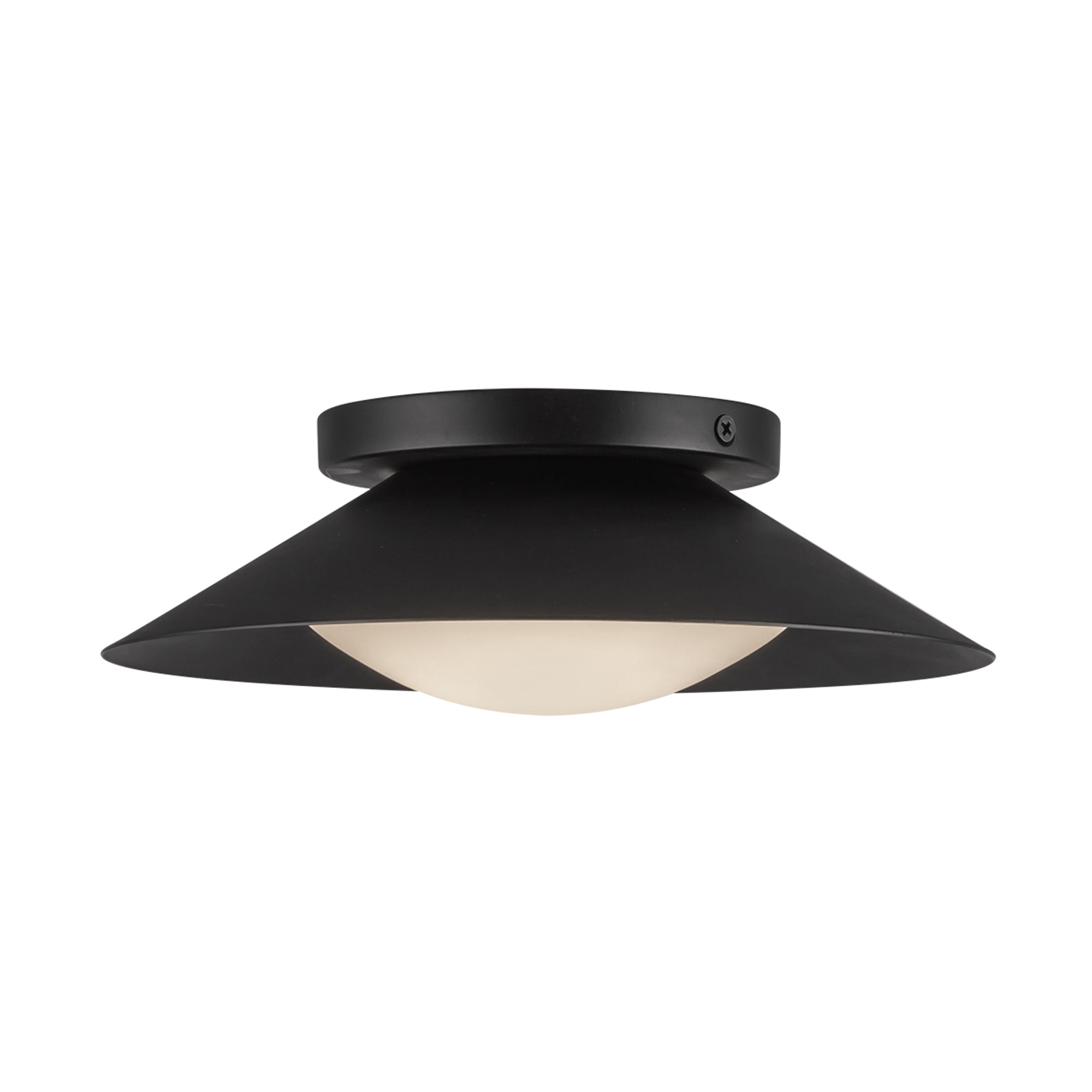 Kuzco Cleo WS77909-BK/OP Wall Sconce, UL Damp Rated, Black/Opal Glass