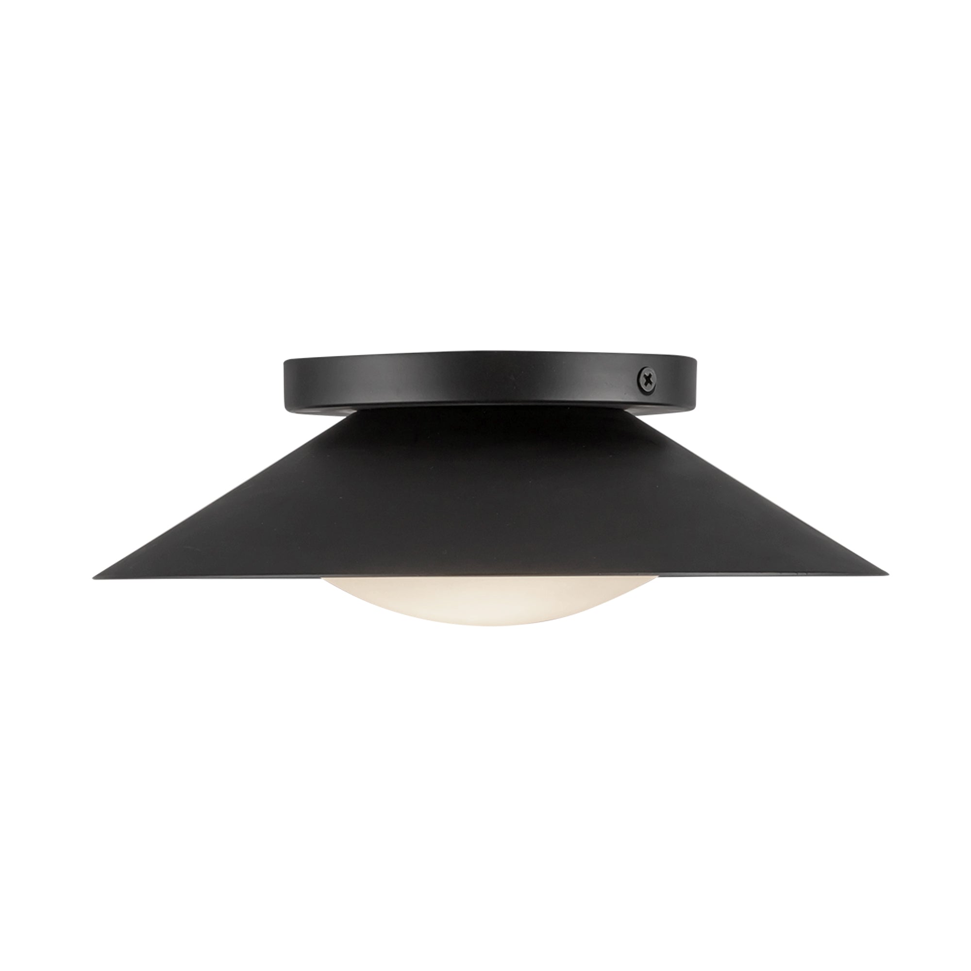 Kuzco Cleo WS77909-BK/OP Wall Sconce, UL Damp Rated, Black/Opal Glass