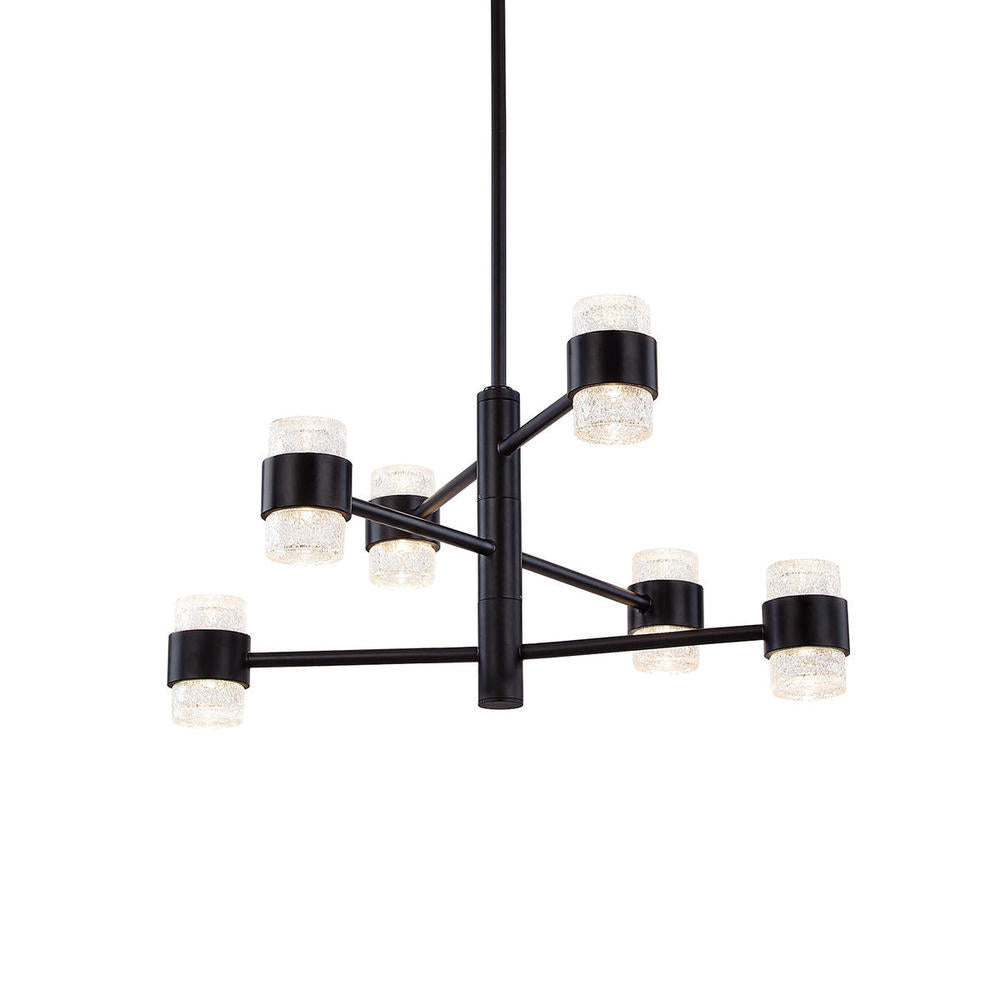 Kuzco Lighting EP48224-BK Copenhagen 24-in (3 Tier) Black LED Exterior Pendant, UL Damp Rated, Black