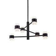 Kuzco Lighting EP48224-BK Copenhagen 24-in (3 Tier) Black LED Exterior Pendant, UL Damp Rated, Black