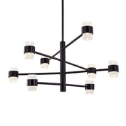 Kuzco Lighting EP48232-BK Copenhagen 24-in (4 Tier) Black LED Exterior Pendant, UL Rated, Black