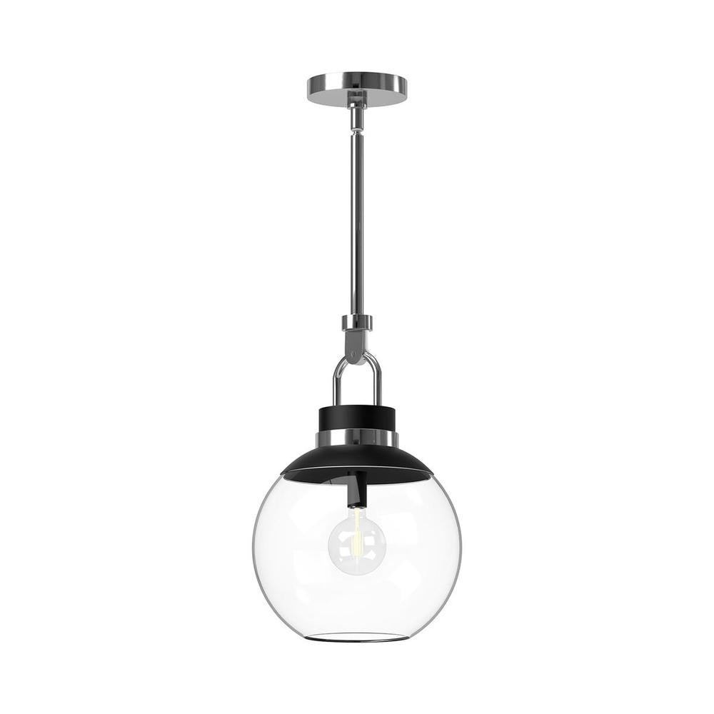 ALORA MOOD Lighting PD520512CHCL Pendant, 1 Light, Chrome/Clear Glass