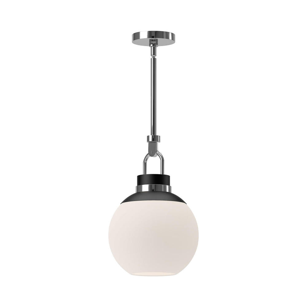 ALORA MOOD Lighting Copperfield PD520512CHOP Pendant, 1 Light, Chrome/Opal Matte Glass