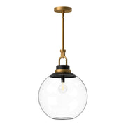 ALORA MOOD Lighting PD520516AGCL Pendant, 1 Light, Aged Gold/Clear Glass