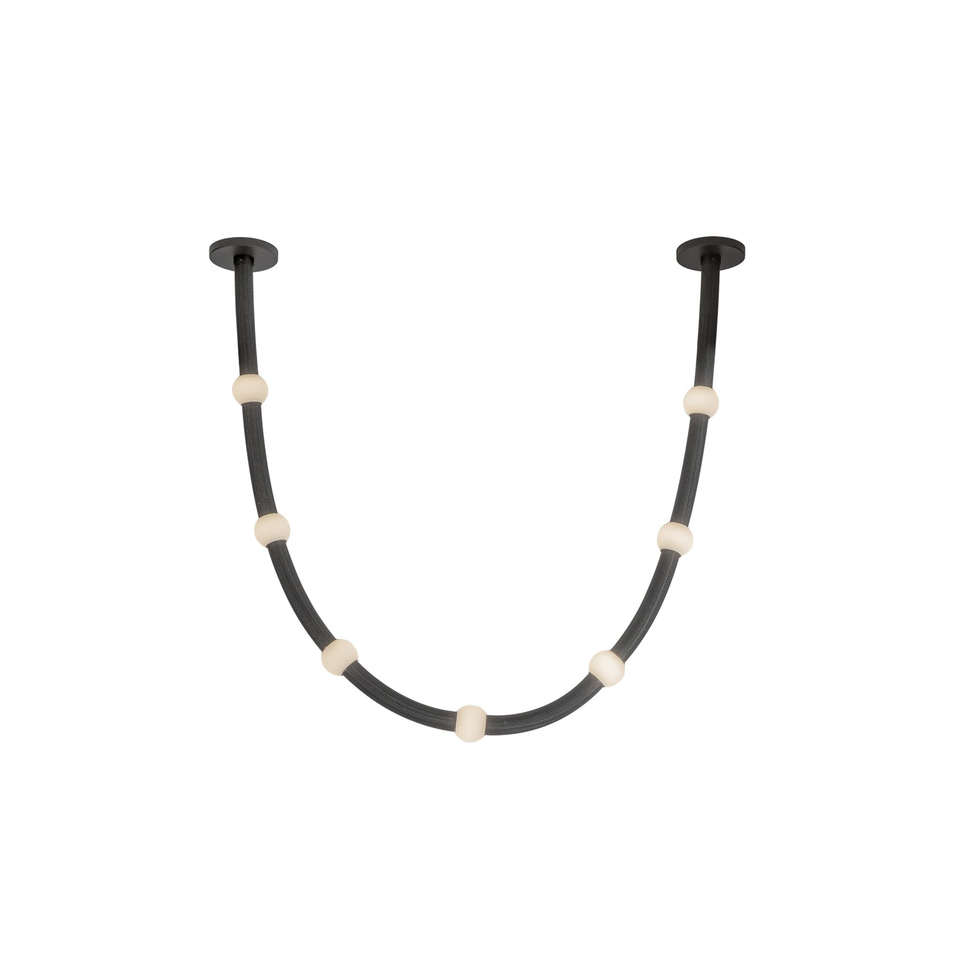Kuzco Corda PD39307-BK/OP-UNV-RT Pendant, LED, Black/Opal Glass