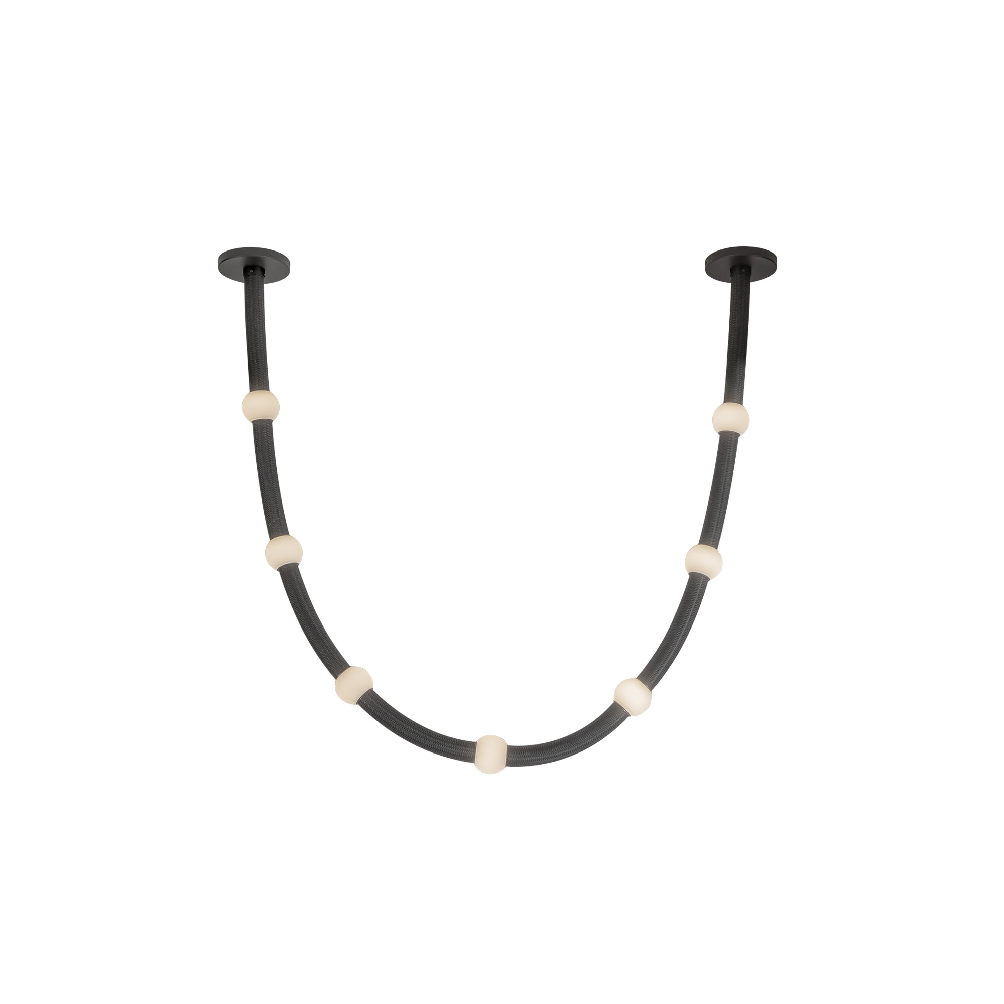 Kuzco Corda PD39307-BK/OP-UNV-RT Pendant, LED, Black/Opal Glass