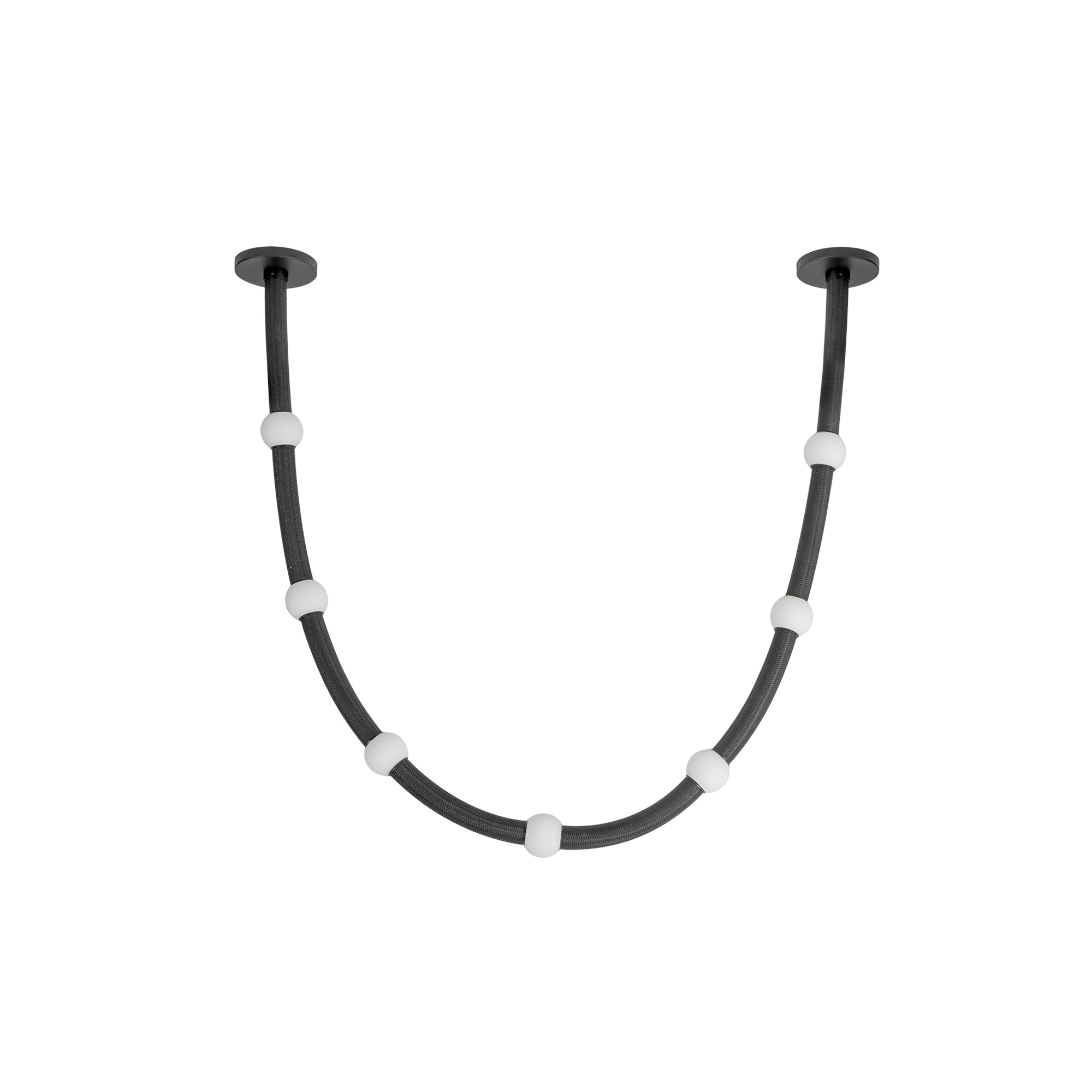 Kuzco Corda PD39307-BK/OP-UNV-RT Pendant, LED, Black/Opal Glass