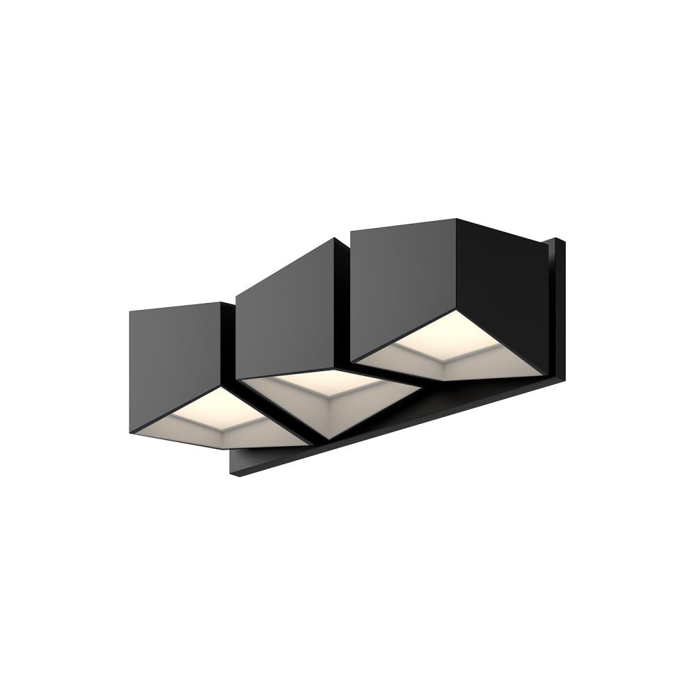 Kuzco VL31218-BK/WH Vanity Light Fixture, UL Damp Rated, Black/White