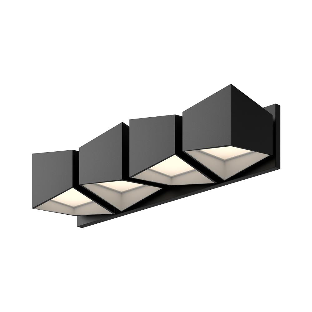 Kuzco Lighting VL31224-BK/WH Vanity Light Fixture, UL Damp Rated, Black/White