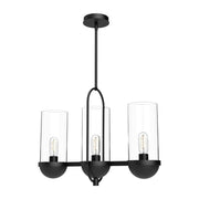 ALORA MOOD Lighting LP539024MBCL Linear Pendant, Clear Glass/Matte Black